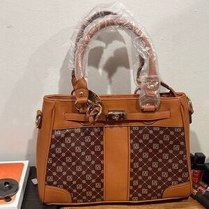 Elegant Brown Patterned Handbag